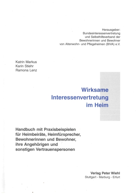 Titelbild: Wirksame Interessenvertretung im Heim