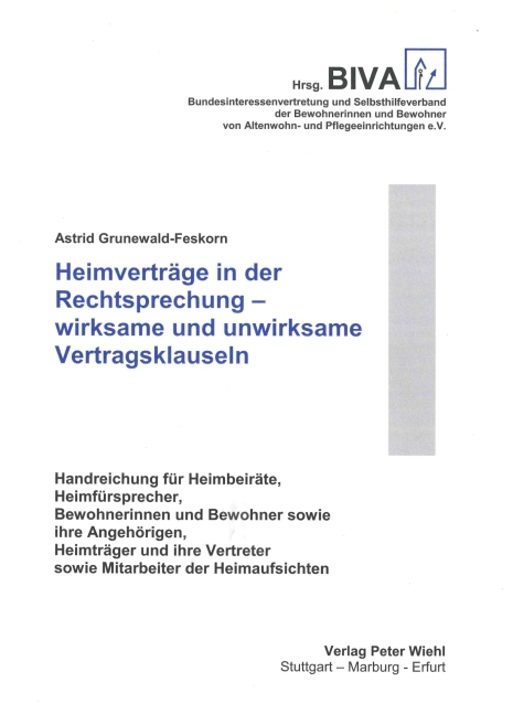 Titelbild: Heimverträge in der Rechtsprechung - wirksame und unwirksame Vertragsklauseln